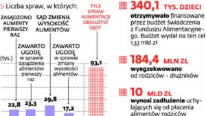 Sprawy o alimenty w sądach rodzinnych w 2011 r.