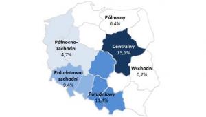 Zatrudnianie obcokrajowców w zależności od regionu działalności firmy